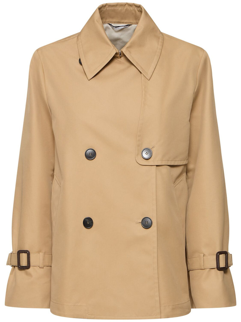 Biglia gabardine short trench coat | Luisaviaroma