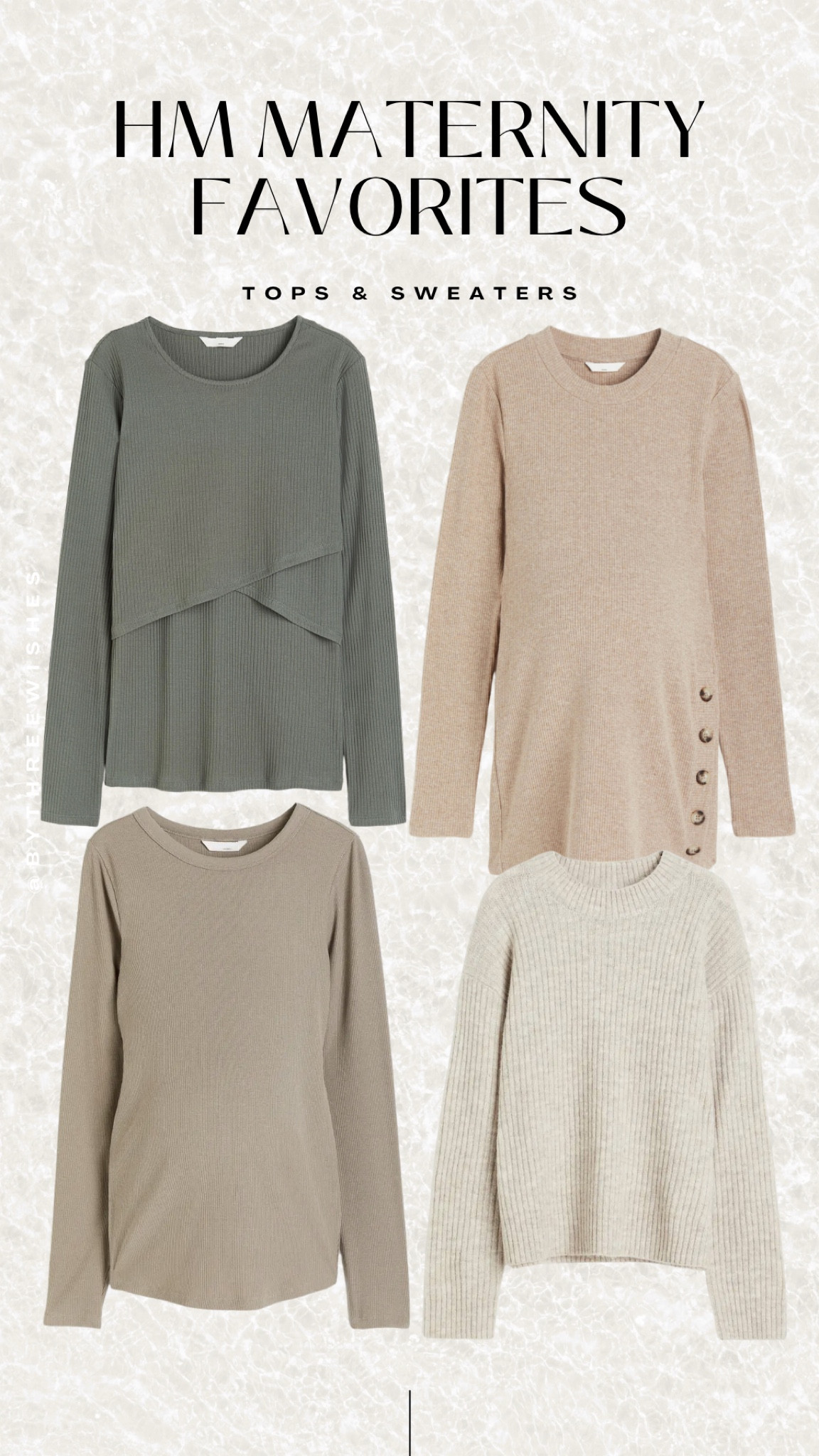 I absolutely refuse to spend crazy money on maternity clothes… but still want to look cute! These are all super affordable and high quality from H&M.

I got these in my normal size (Medium).

They always run 20% off promotions so wait for those + always use Rakuten for extra cash back! 

#LTKbump #LTKsalealert #LTKfamily