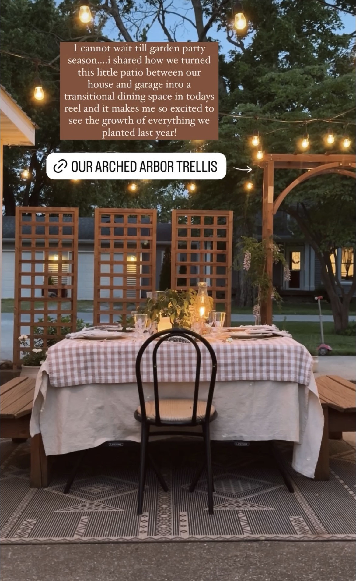 Arched arbor garden trellis for cozy collected backyard, patio and garden inspiration

#LTKSeasonal #LTKHome