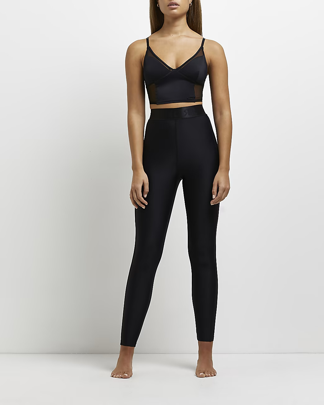 Black RI branded leggings | River Island (UK & IE)