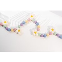 Daisy Garland, Felt Ball Daisy, Daisy Decor, Summer Tiered Tray, Spring Decor | Etsy (US)