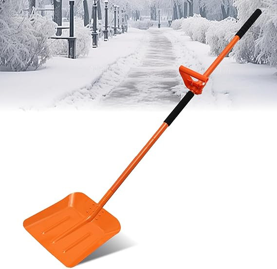 Snow Shovel for Driveway, Large Capacity Snow Shovels with 69 Inch Long Adjustable Metal Handle &... | Amazon (US)