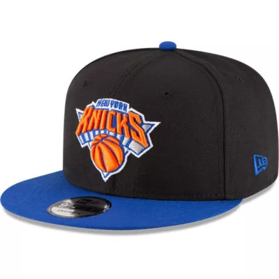 New Era Men's NBA Black/Blue New York Knicks 2-Tone 9FIFTY Adjustable Snapback Hat | Belk