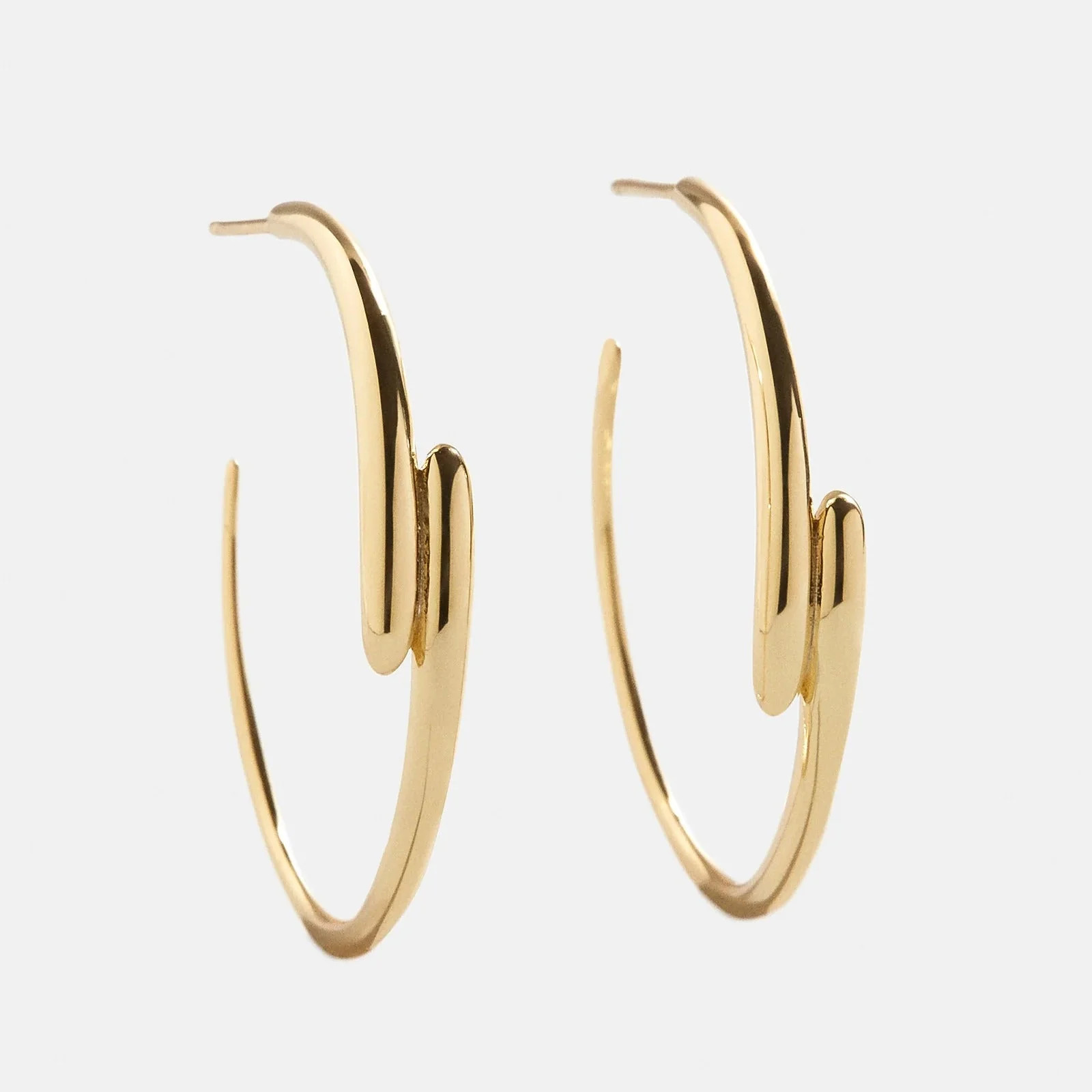 18K Gold Ella Hoop Earrings - Gold | BaubleBar