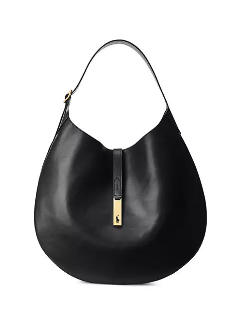 Large Polo ID Leather Shoulder Bag | Saks Fifth Avenue