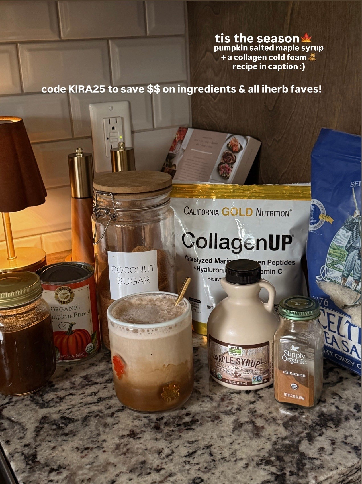Use code KIRA25 to save $$ on all iHerb faves including ingredients for your coffee :) 
RECIPE
-1 cup pumpkin puree
-1 cup brown sugar (I use coconut sugar for a healthier swap!)
-1/2 cup maple syrup
-cinnamon, pumpkin spice & pinch of celtic salt
-2 cups of water
(bring all above to a light boil!)
-vanilla bean paste (add after you take off of heat) 

for collagen cold foam, use a scoop of the California Gold Nutrition Collagen + your heavy whipping cream of choice and mix with frother! optional to add cinnamon, vanilla bean paste or maple syrup as well :) 

iHerb sources directly from trusted brands and authorized distributors, so you
spend less time wondering and more time focused on your health! 

#iHerb #ad #iherbinfluencer @iHerb

#LTKActive #LTKfoodie #LTKfitnessgoals
