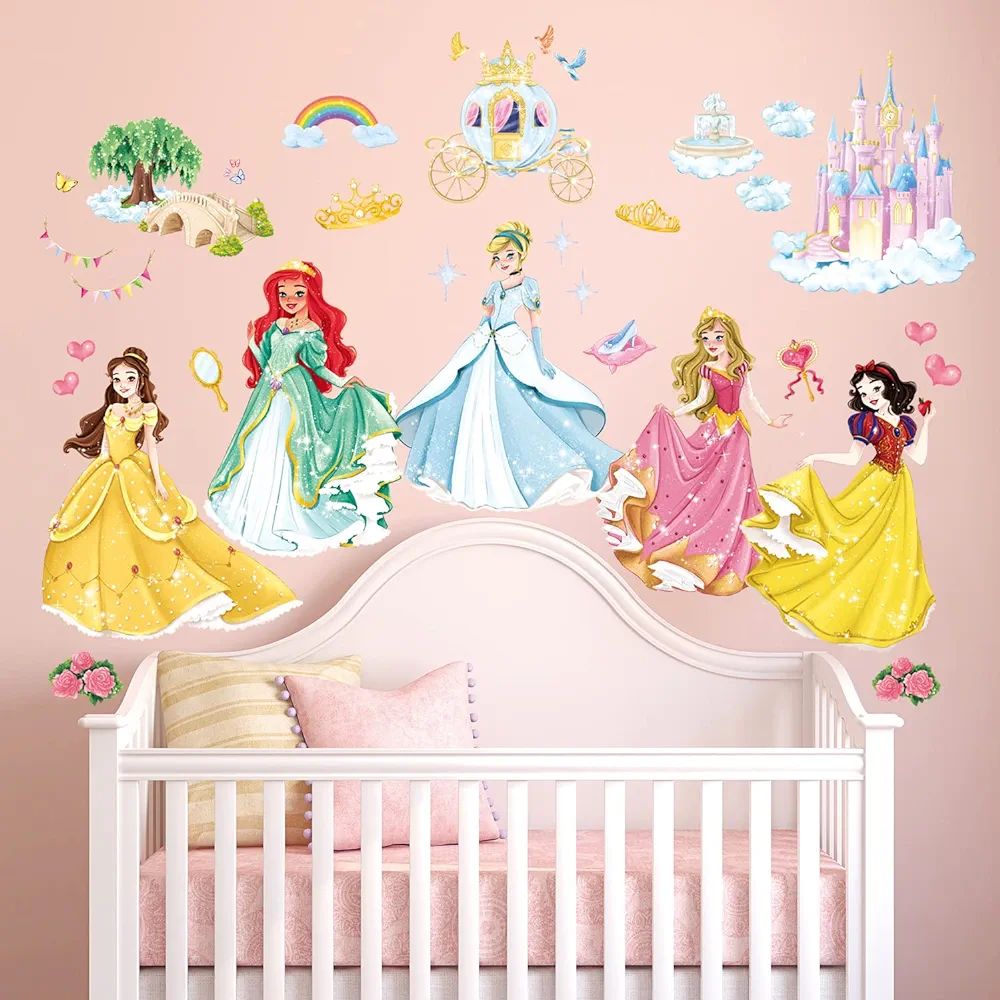 DECOWALL SG-2118 Beautiful Princess Wall Stickers Castle Decals Removable for Girls Kids Nursery ... | Amazon (CA)