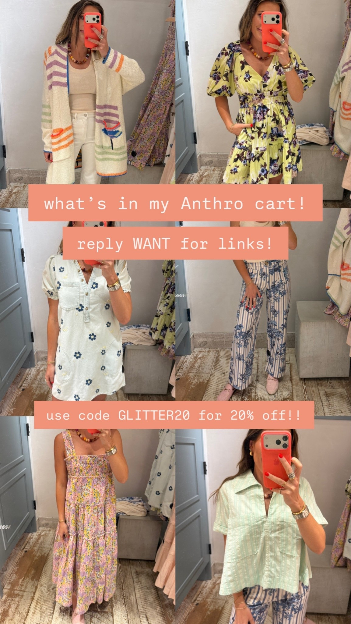Cutest anthro finds for summer 20% off with code GLITTER20