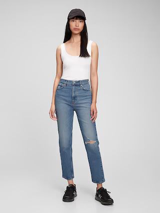 Sky High Rise Cheeky Straight Jeans with Washwell | Gap (US)