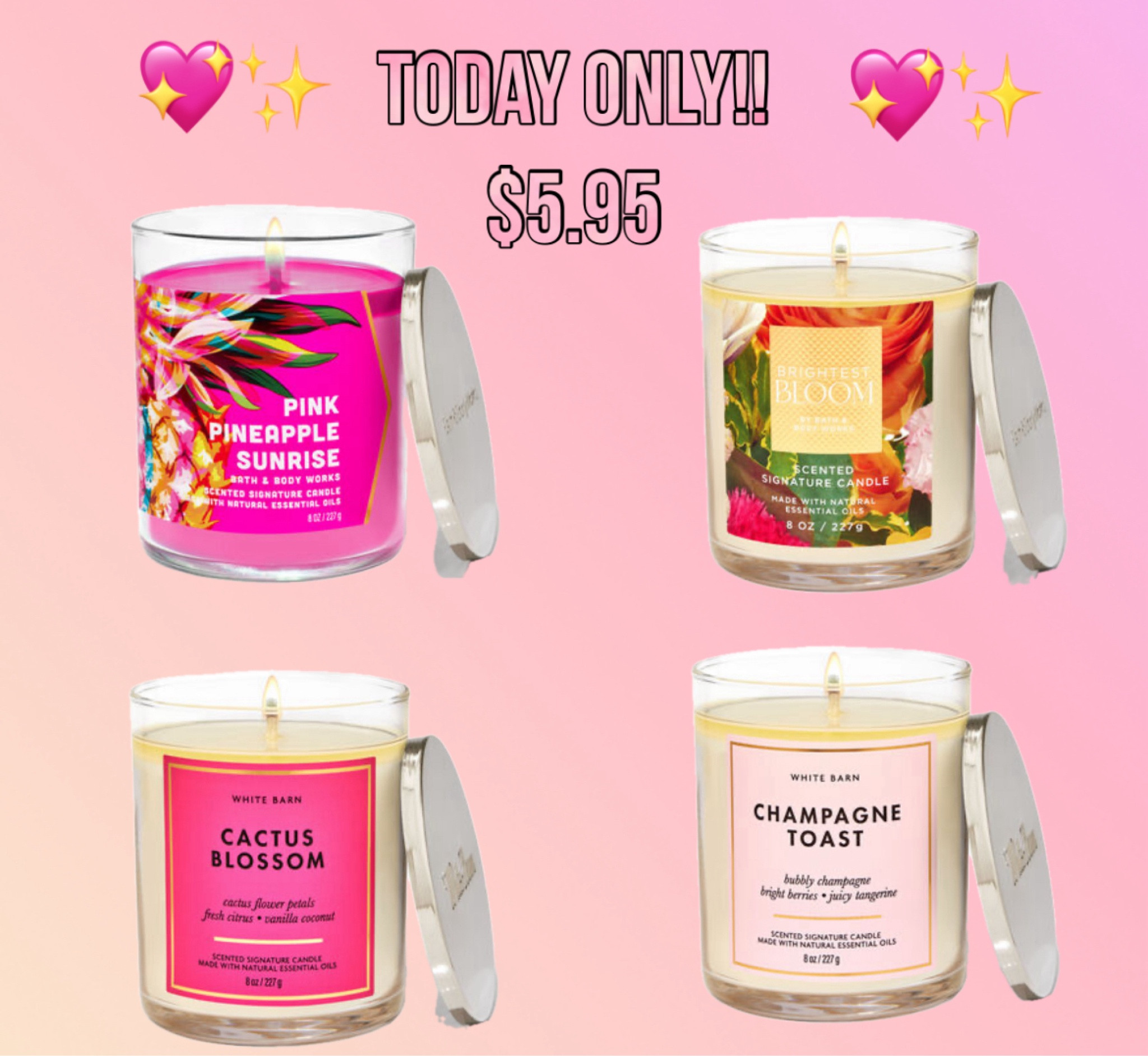 Today only! Bath and body works single wick candles $5.95!💖✨

#LTKGiftGuide #LTKhome #LTKsalealert