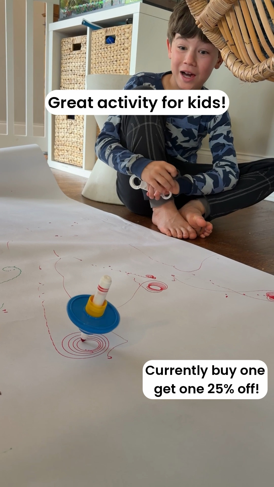 These crayola colour whirls are a lot of fun! They do take some trial and error but my 5, 7 and 9 year old were eventually able to do it on their own. 

Work with thick and thin crayola markers!

We used a big roll of paper for them

#LTKKids #LTKmomlife #LTKSaleAlert