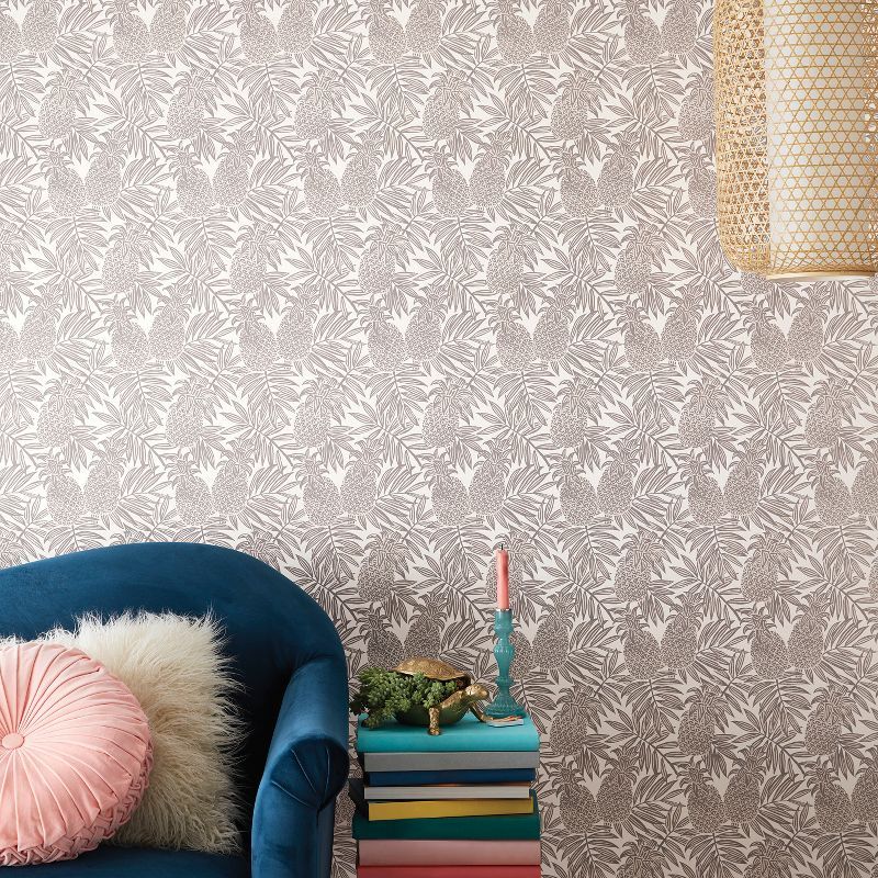 Pineapple Peel & Stick Wallpaper Brown - Opalhouse™ | Target