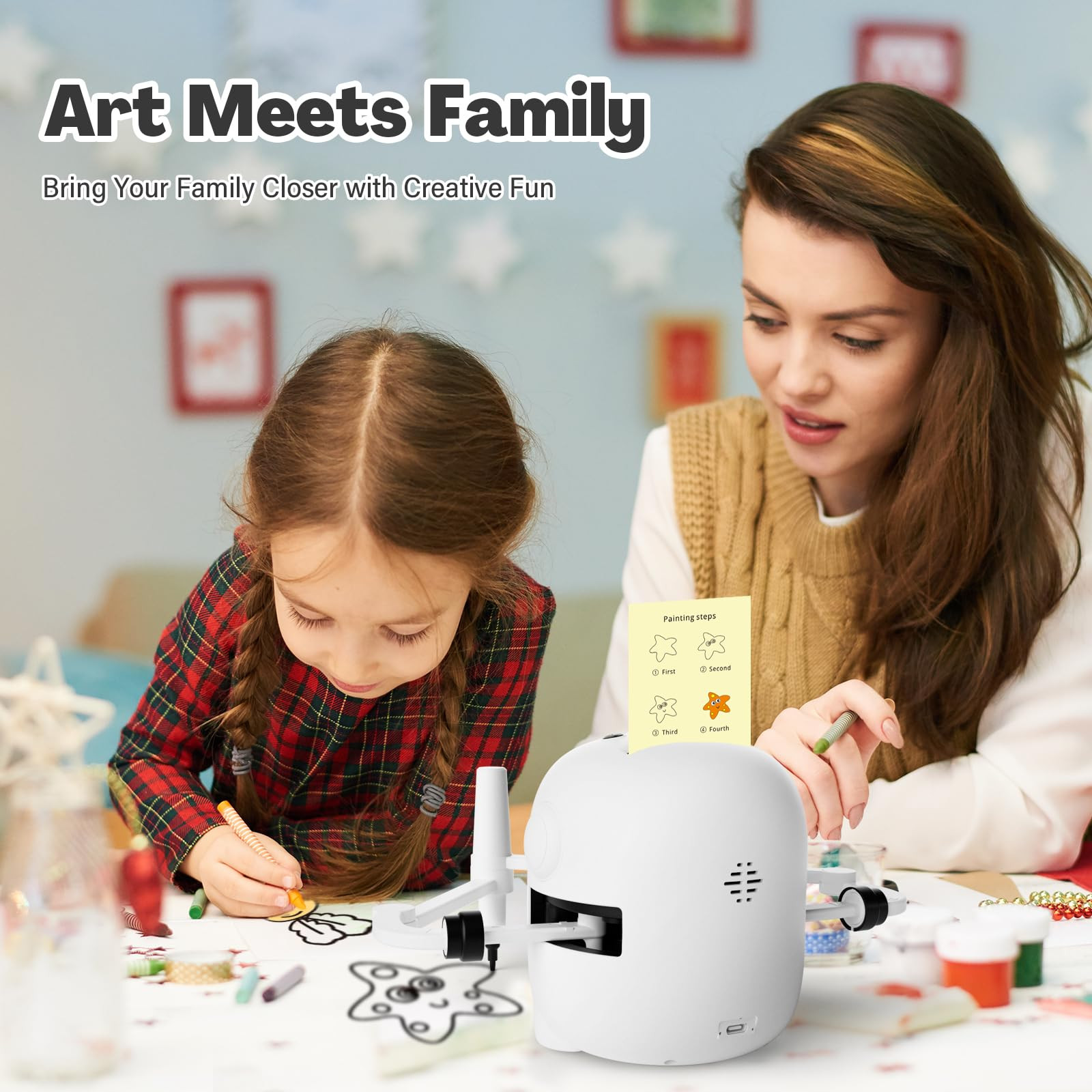 Drawing Robot for Kids with 150 Cards, Voice Interactive Educational Drawing Machine, Montessori ... | Amazon (US)