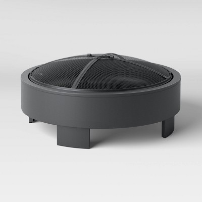 24" Round Wood Burning Fire Pit with Legs - Black - Project 62™ | Target