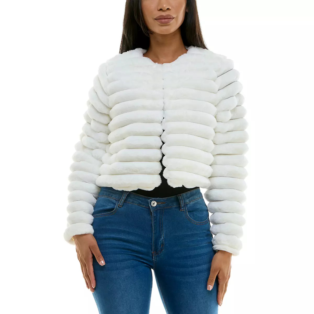 Women's Nina Leonard Long Sleeve Faux Fur Bolero | Kohl's