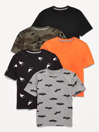 Softest  Crew-Neck T-Shirt 5-Pack for Boys | Old Navy (US)