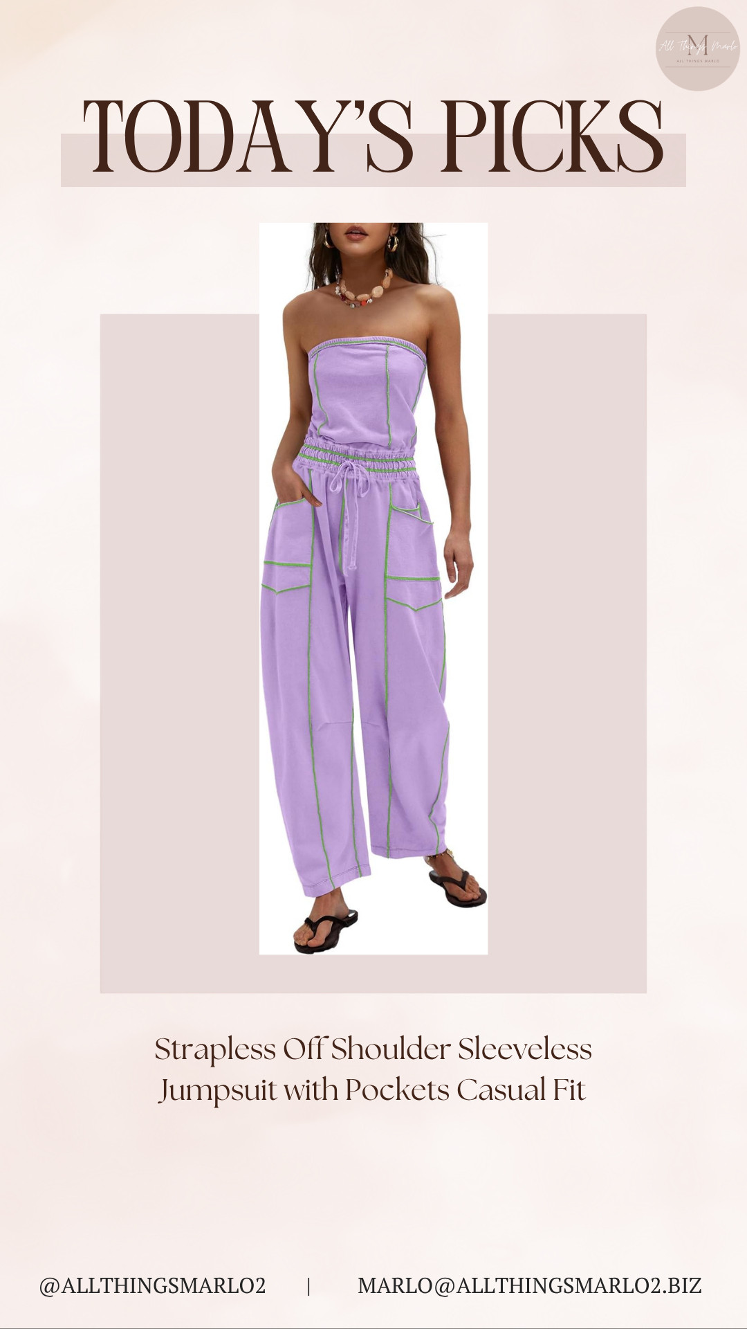 Strapless Off Shoulder Sleeveless Jumpsuit with Pockets Casual Fit 

 #LTKSeasonal #LTKWorkwear #LTKTravel