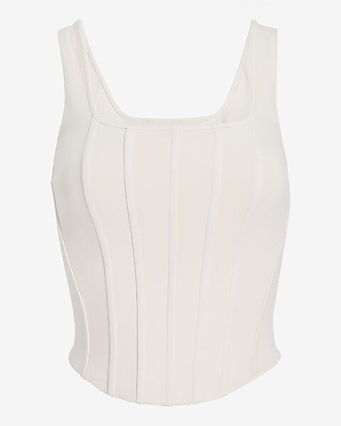 Body Contour Matte Corset Cropped Tank | Express