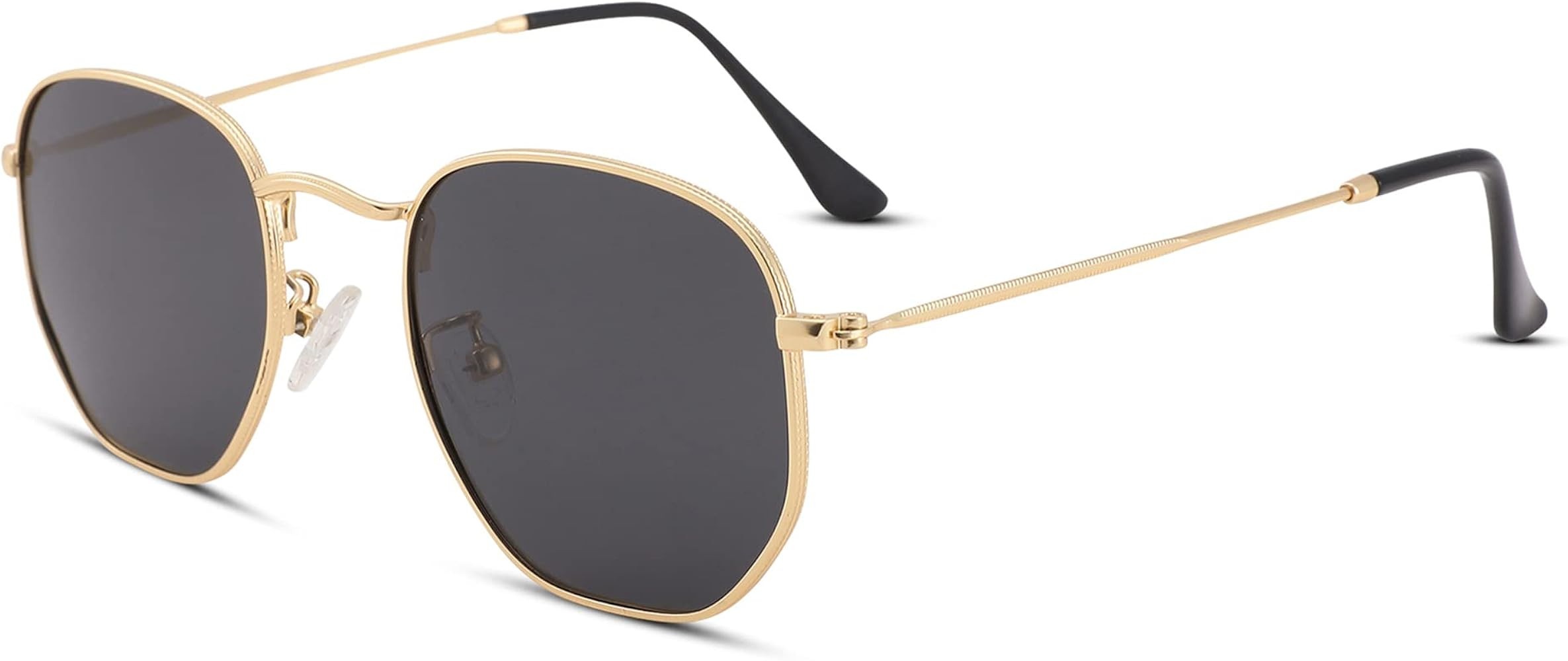 Pro Acme Polarized Hexagon Sunglasses for Women Men Polygon Sunnies Square Metal Frame | Amazon (US)