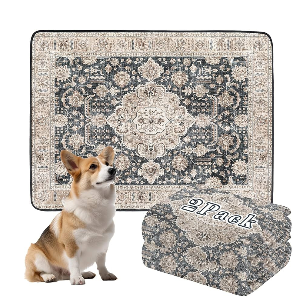 Thicken Super Absorbent Reusable, Washable Pee Pads for Dogs - 2 Pack, 36x48 Non-Slip Leakproof P... | Amazon (US)