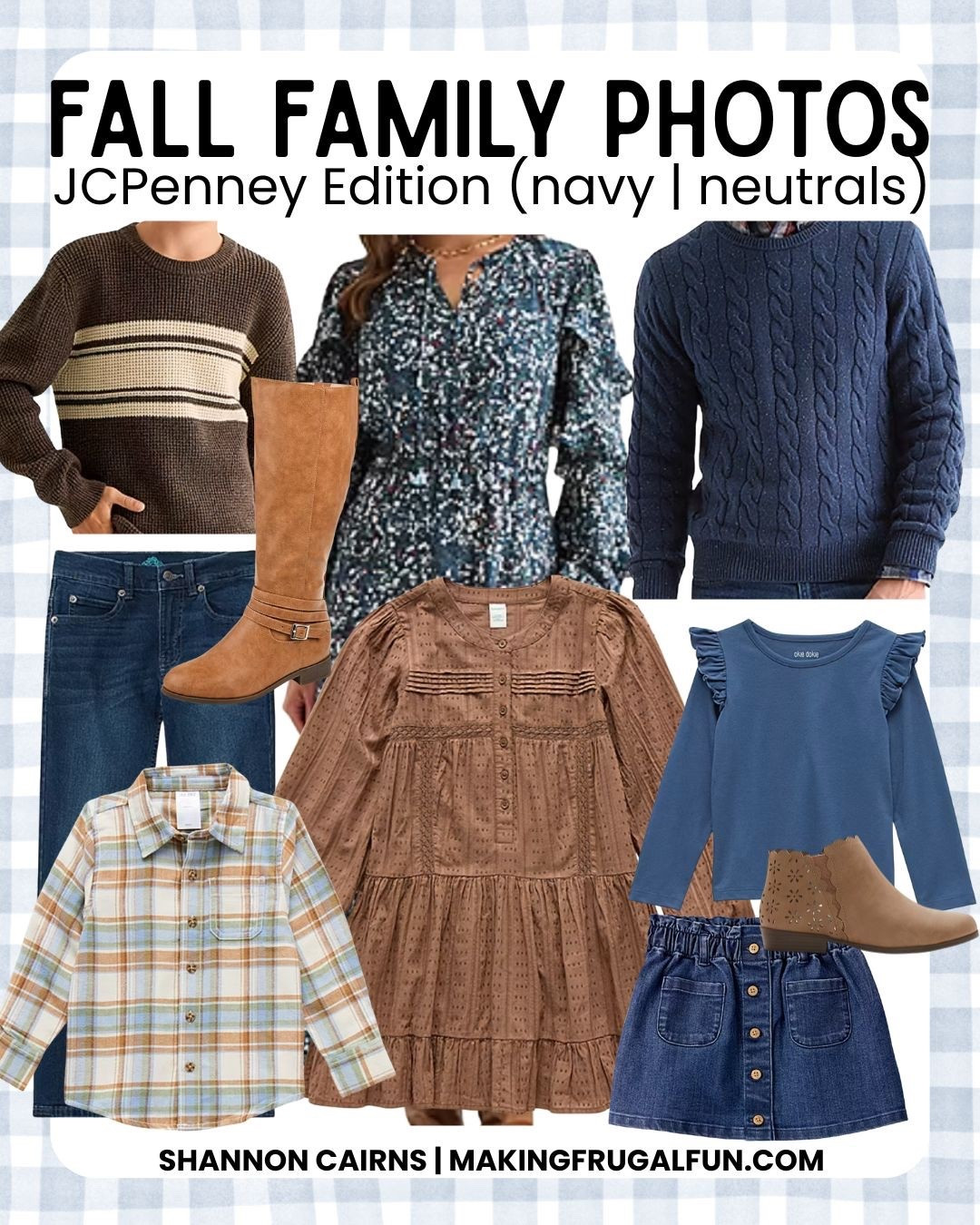 Fall family photo outfit planning inspiration and ideas.

Navy dark blue brown neutral color scheme
Fall outfits
JCPenney Finds
Affordable fall outfits

#LTKFamily #LTKFindsUnder100 #LTKFindsUnder50