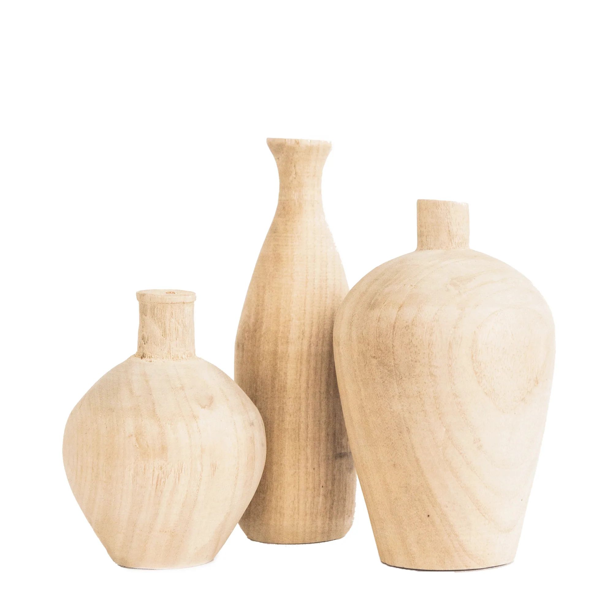 Wooden Vase Sculptures (Set of 3) | McGee & Co.