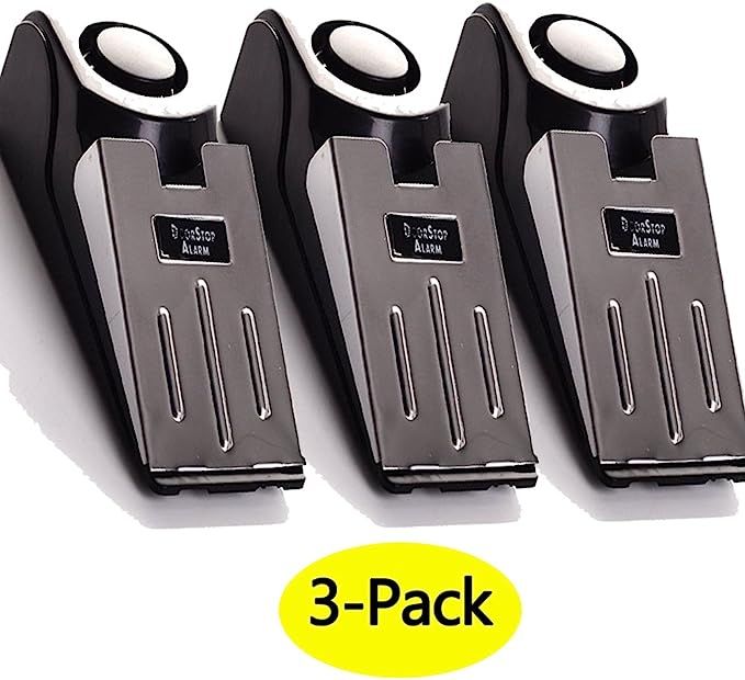 3-Pack Upgraded Door Stop Alarm -Great for Traveling Security Door Stopper Doorstop Safety Tools ... | Amazon (US)