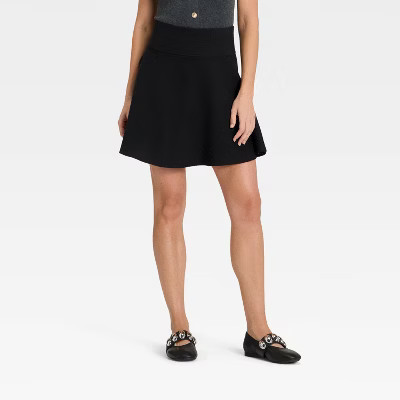 Women's Mini Sweater Skirt - A New Day™ Black L | Target