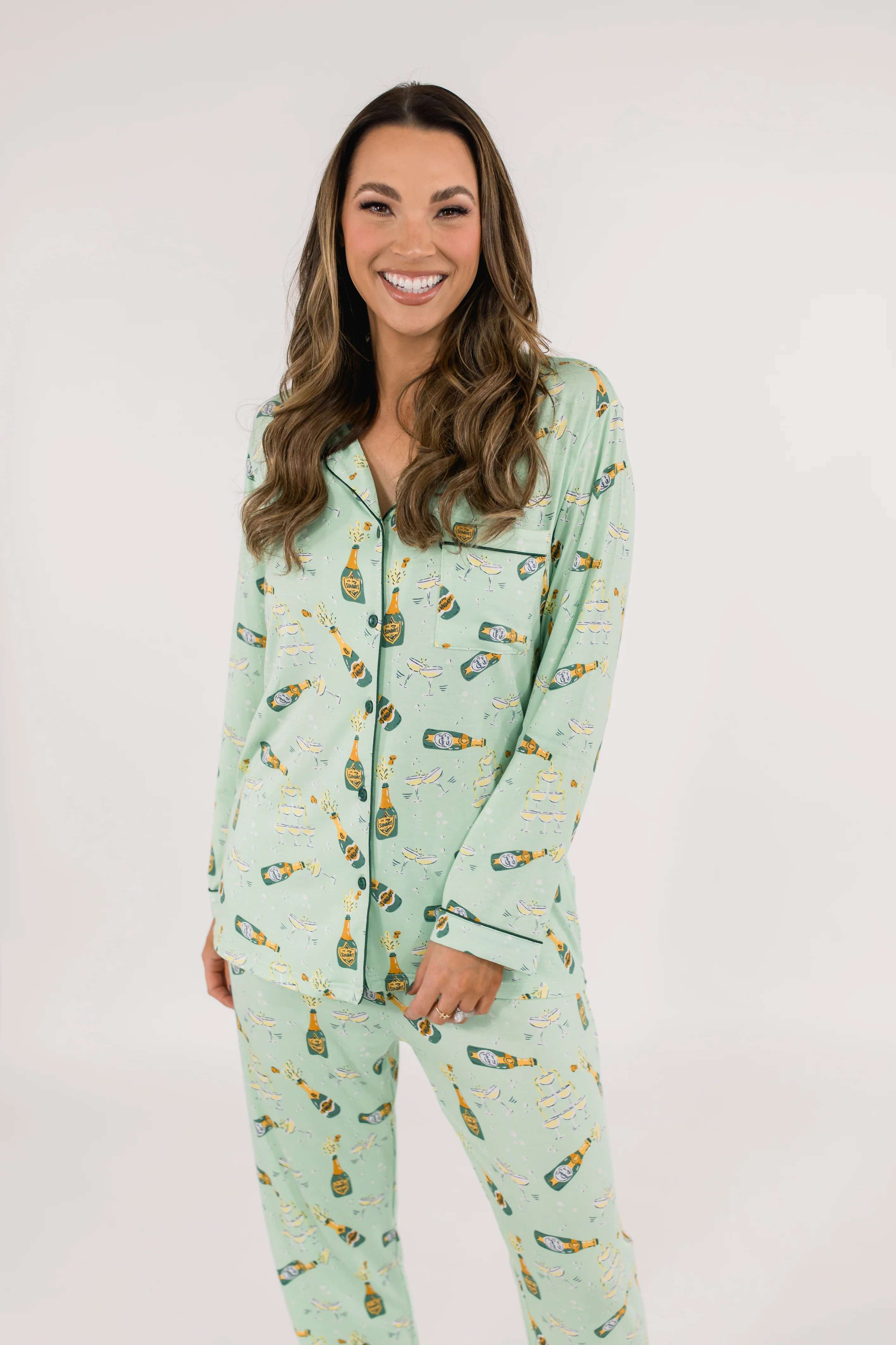Champagne Toast Long Sleeve & Pant Pajama Set | In My Sundays