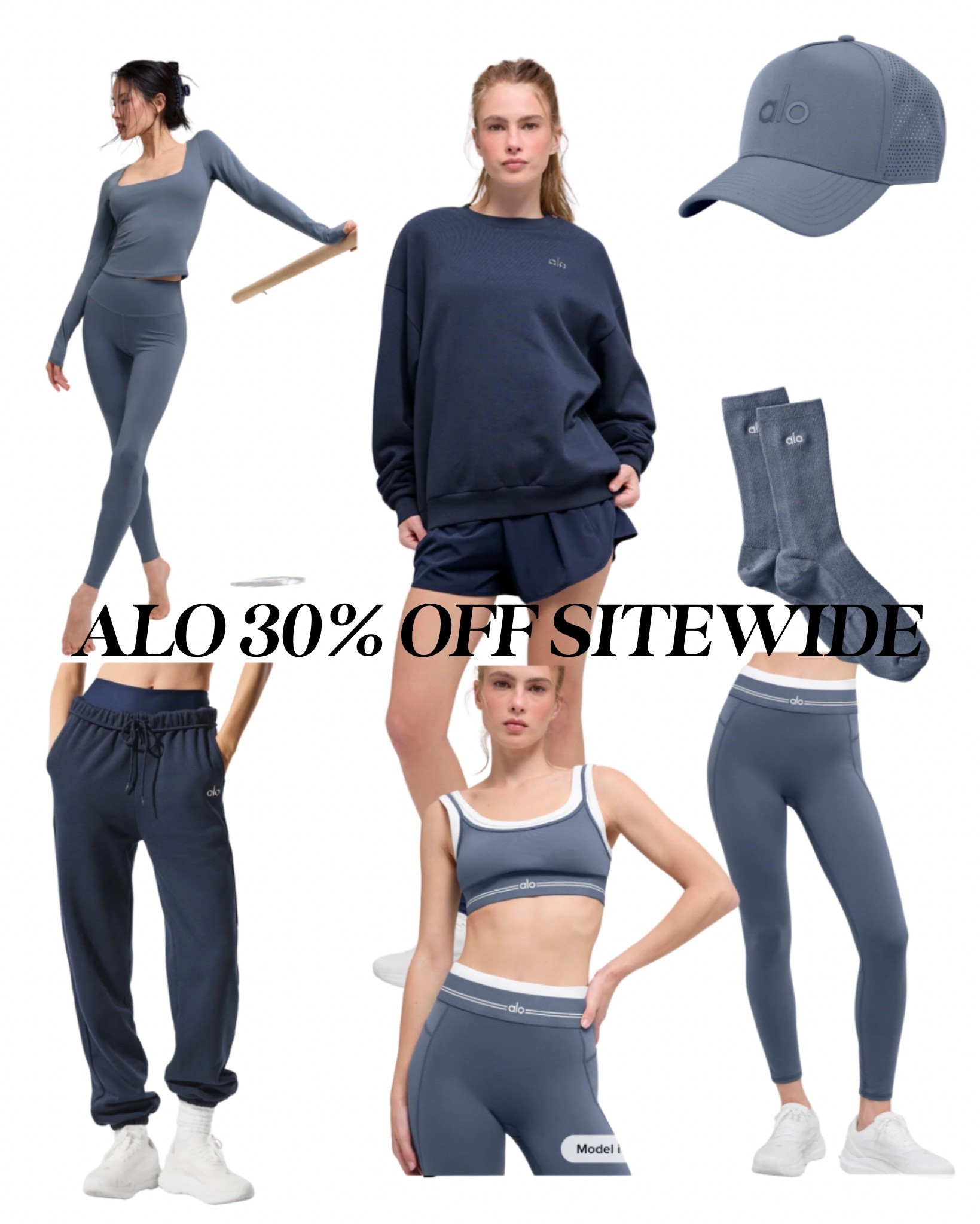 CRUSHING OVER BLUE 💙💙💙💙 Alo is having their 30% off sitewide - which doesn’t happen often! I live in their sweatsuits & just got the Navy! 

Everything linked below! 

#LTKOver40 #LTKStyleTip #LTKSaleAlert