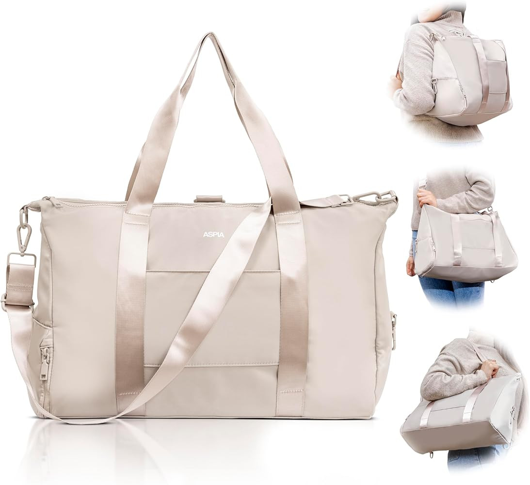 Gym Bag for Women - 3-in-1 Duffle with Laptop & Yoga Mat Space, Personal Item Travel Bag with Sho... | Amazon (US)