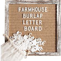 Burlap Letter Board - The New Felt 374 Precut Letters, Script Words, Emojis, Wall Hook, Canvas Bag,  | Etsy (US)