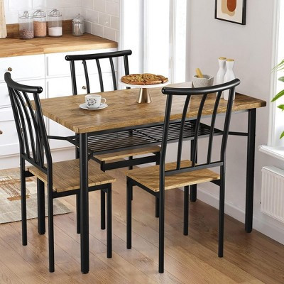 Table and Chair Sets Dining Table and Chairs Dining Table Set for 4,Kitchen Table with 4 Chairs 1 Piece Rectangular Dining Table Furniture Set, Brown | Target