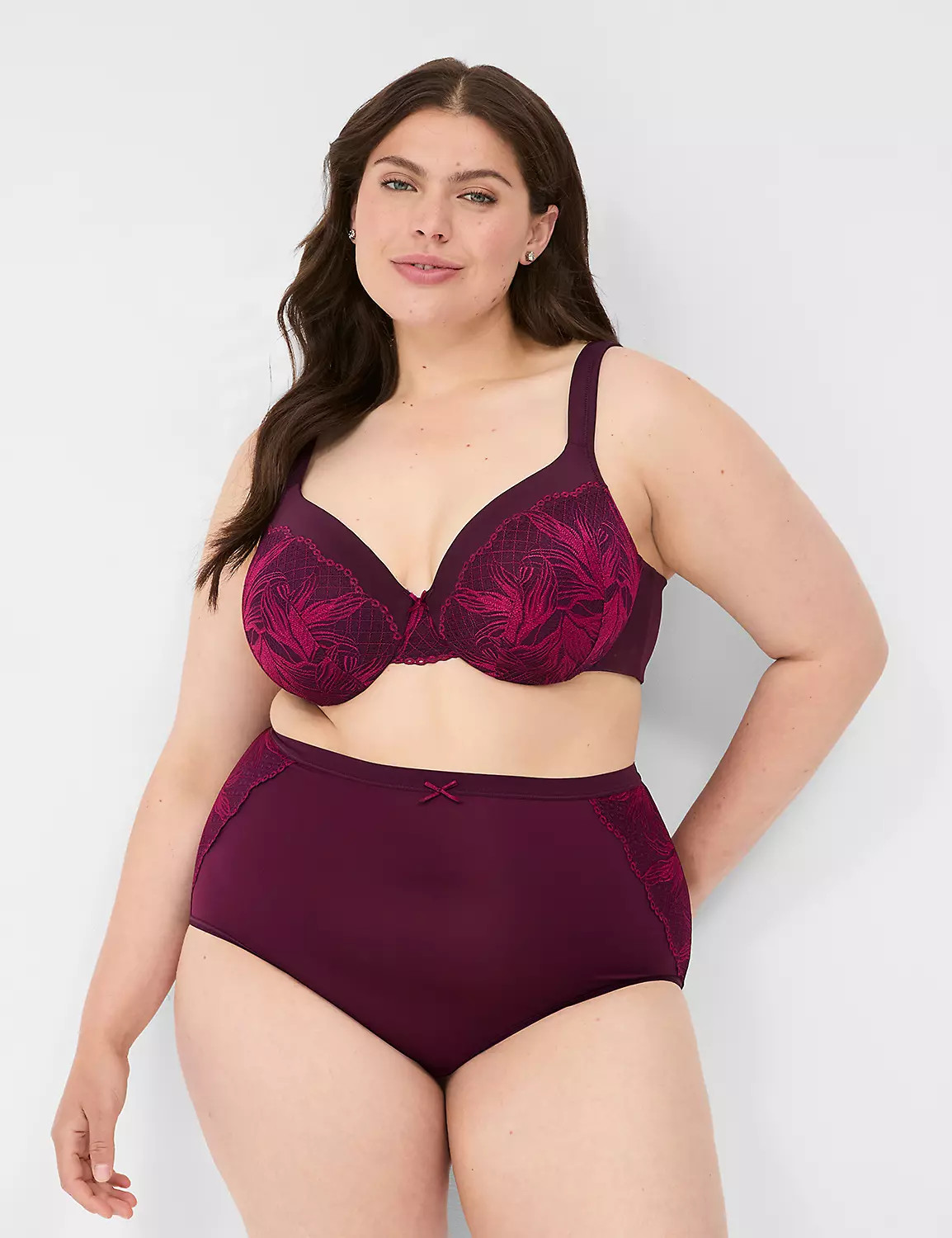 Lightly Lined Full Coverage Bra With Lace | Lane Bryant (US)