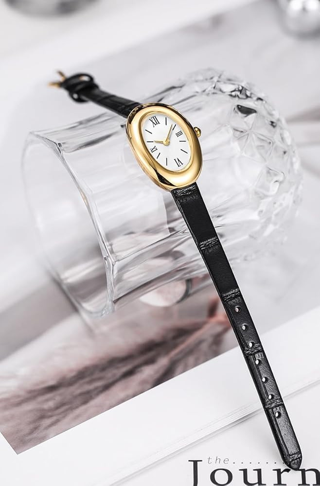 MASTOP Bracelet Watch for Women - Elegant 24mm Oval Dial Bangle Watch - Gold Jewelry Style Quartz... | Amazon (US)