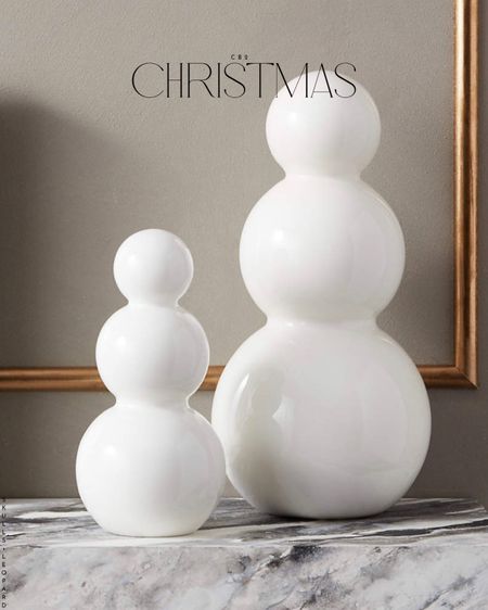 White glass holiday snowmen, cb2 Christmas, LTK Christmas 

#LTKSeasonal #LTKhome #LTKHoliday