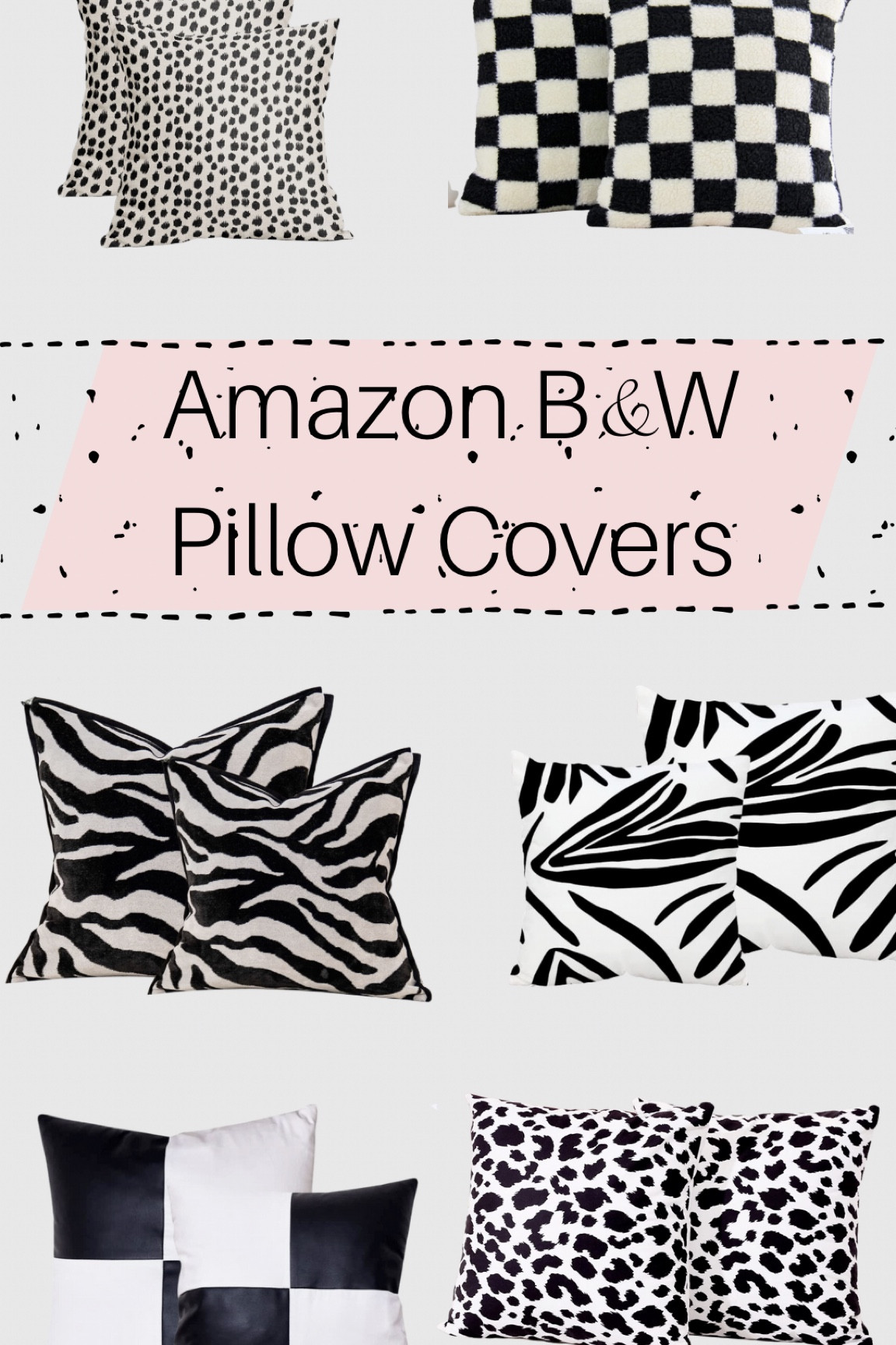 Home decor B&W Pillow covers🖤🤍

Change the room of your design  with simple easy textiles! Add some black and white pillow covers for a cheap way to redesign a space! 

#LTKhome #LTKstyletip #LTKFind