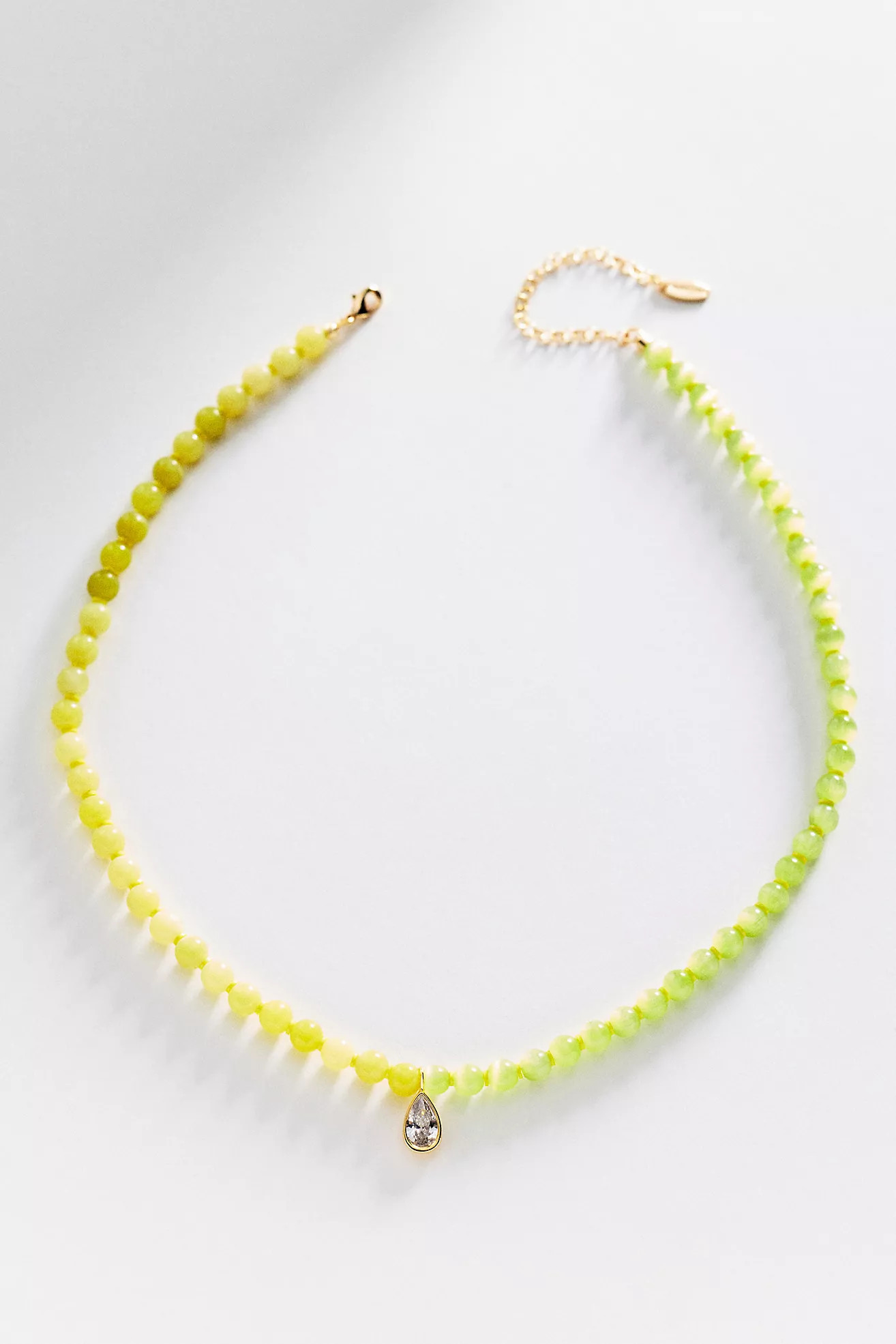 Colorblock Beaded Pendant Necklace | Anthropologie (US)