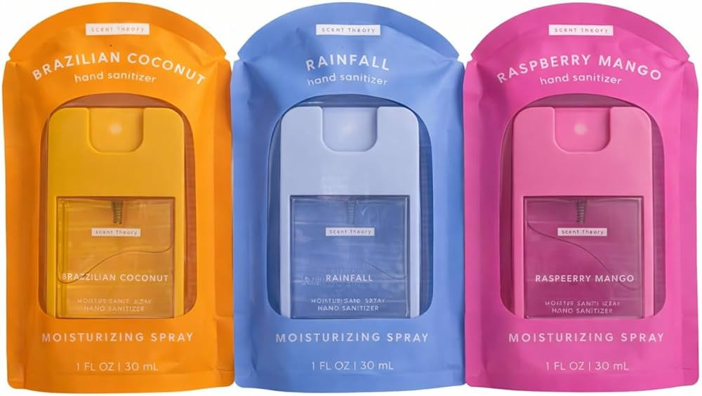 Scent Theory Hand Sanitizer Spray Moisturizing, 1 Fl Oz, Pack Of 3 (Brazilian Coconut) | Amazon (US)