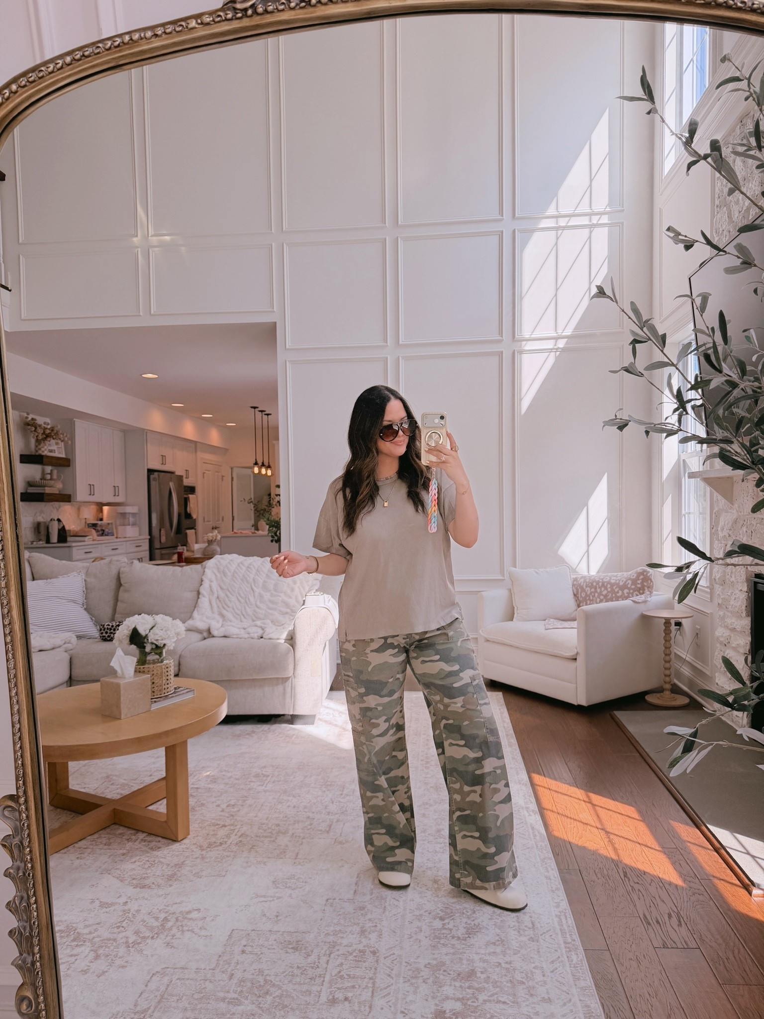 Wearing a large in the tee and an XL in the pants

#LTKgrwm #LTKmomlife #LTKMidsize