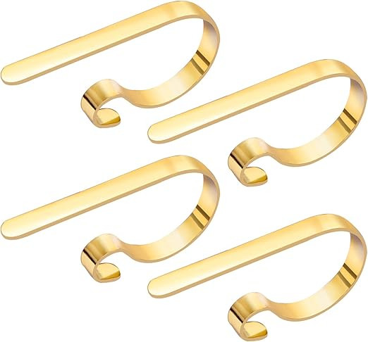 URATOT 4 Pieces Christmas Stocking Holder Hooks Metal Hooks Christmas Stocking Clips Stocking Han... | Amazon (US)