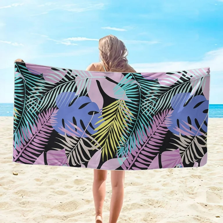 RXIRUCGD Floral Beach Towel Soft Extra Large Pool Swim Camping Gym Towels for Adults Travel Blank... | Walmart (US)