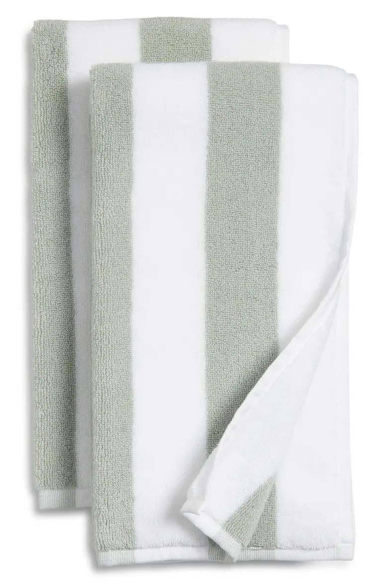 Hydrocotton Stripe Set of 2 Hand Towels | Nordstrom | Nordstrom