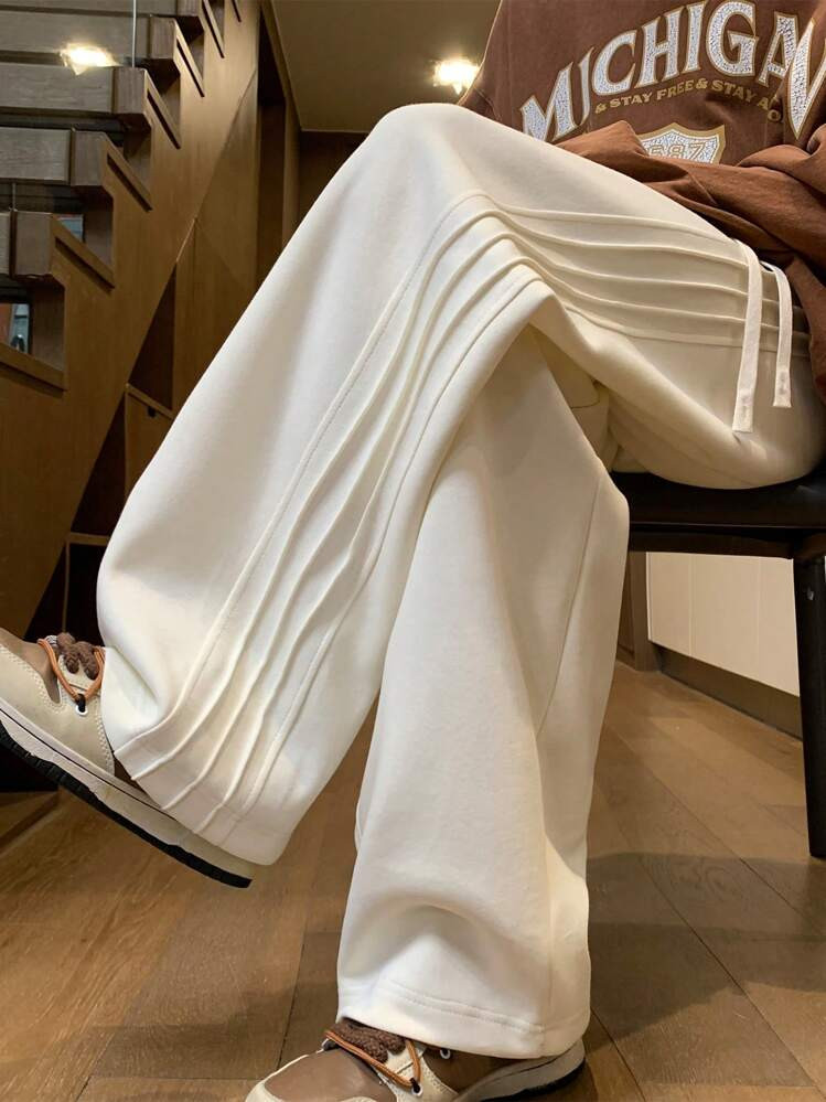 Men's Casual Relaxed Straight Leg Pants, For Fall | SHEIN