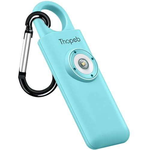 Thopeb Personal Safety Alarm for Women - Self Defense Keychain - Personal Alarm for Women - 130dB Siren LED Strobe Light and Key Chain (Aqua) | Amazon (US)