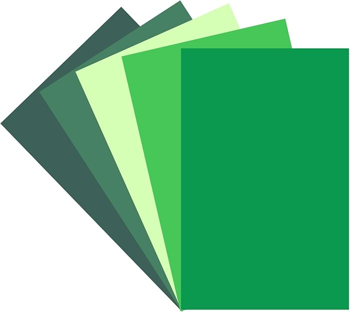 30 Sheets Green Cardstock 8.5'' x 11'', 5 Colors Assorted Green Colored Card Stock Paper 90lb/250... | Amazon (US)