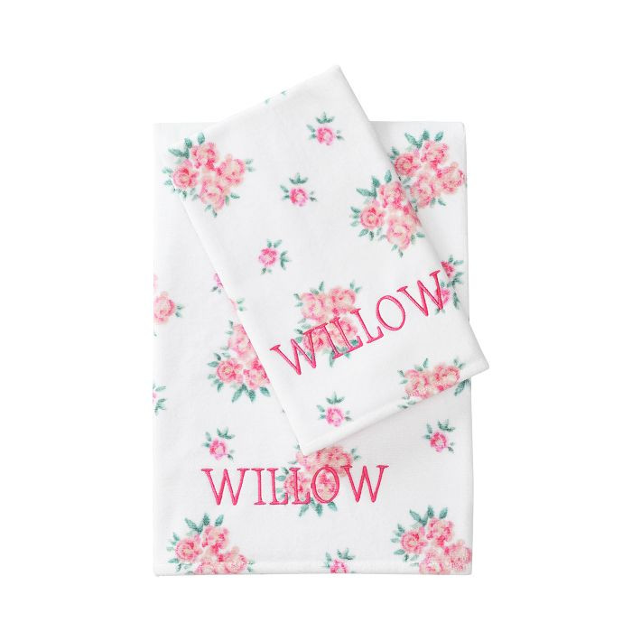 LoveShackFancy Printed Terry Velour Towel | Pottery Barn Teen