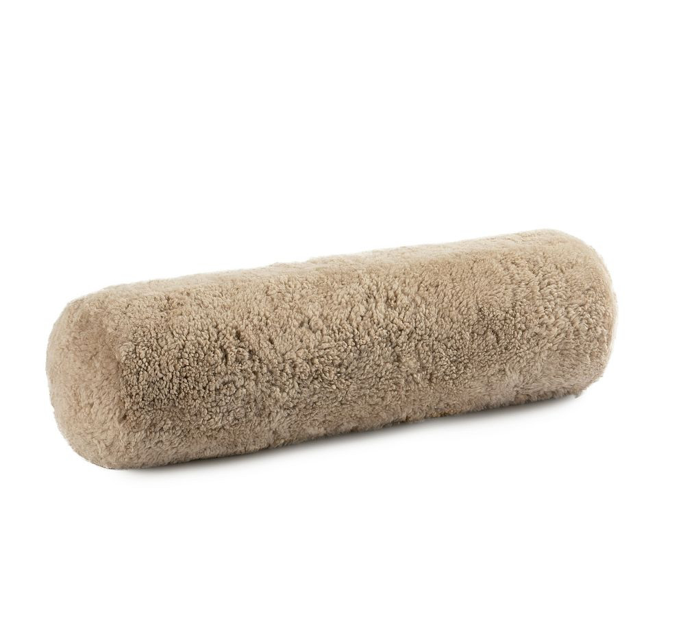 Illya Shortwool Curly Sheepskin Lumbar Pillow | Pottery Barn (US)