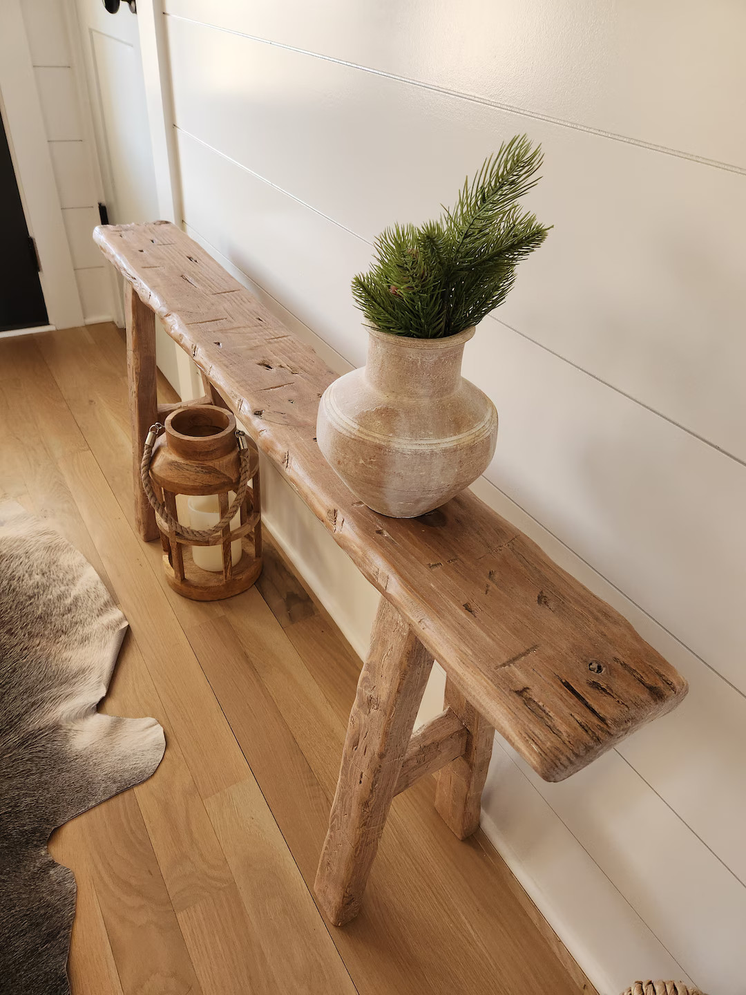 Skinny Wood Noodle Bench 4ft X5.5x22 Weathered Blonde Driftwood Rustic, Bed Front, Entry, Hallway... | Etsy (US)