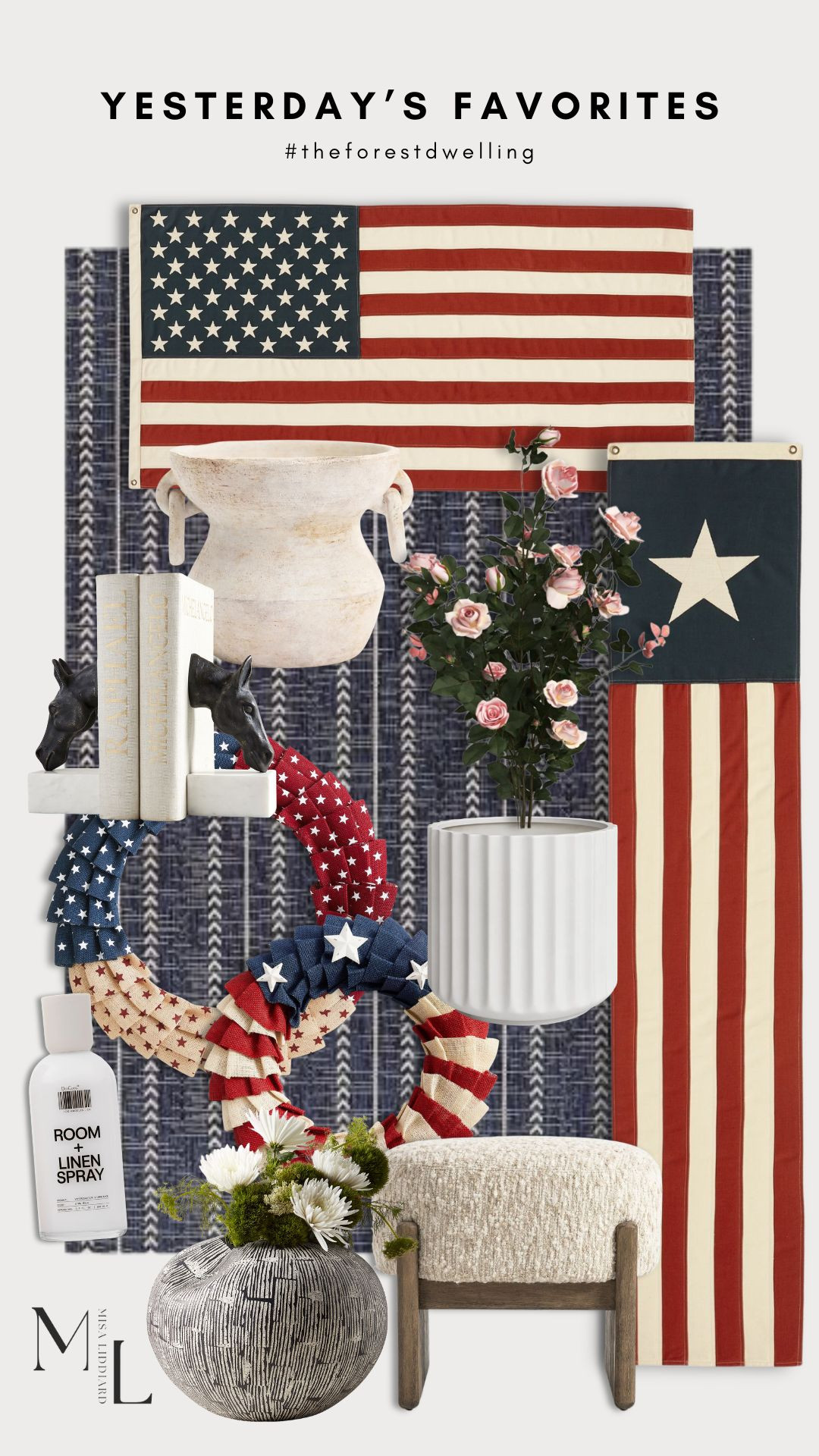 Sharing yesterday's top picks! Fourth of July decor. The Heritage flags are a personal fave. The DedCool Xtra Milk smells so good. Obsessed!  

 #LTKdayinmylife #LTKSeasonal #LTKHome
